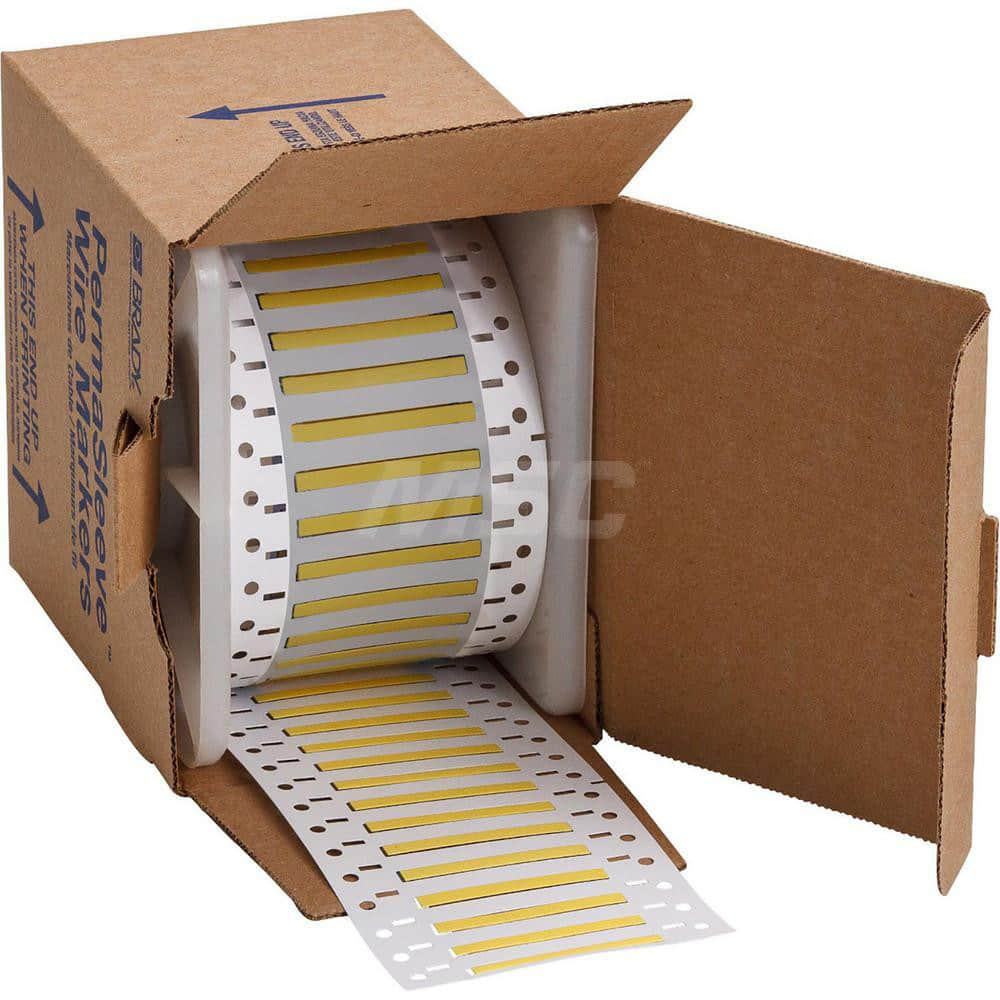 Wire Marker Tag Tape & Dispensers; Wire Marker Tape/Dispenser Type: Cable Wrap Sheet Labels; Tape Style: Printable; Tape Material: Polyolefin; Background Color: Yellow; Maximum Operating Temperature (F): 275; Minimum Operating Temperature (F): -67