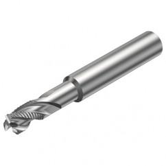 R216.33-16040-AJ20U H10F 16mm 3 FL Solid Carbide End Mill - Corner chamfer w/Cylindrical Shank - Best Tool & Supply