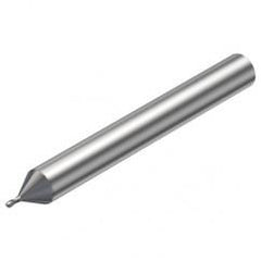 R216.42-01030-AE10G 1620 1mm 2 FL Solid Carbide Ball Nose End Mill w/Cylindrical Shank - Best Tool & Supply