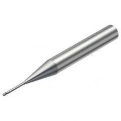 R216.42-01030-AJ10G 1620 1mm 2 FL Solid Carbide Ball Nose End Mill w/Cylindrical Shank - Best Tool & Supply