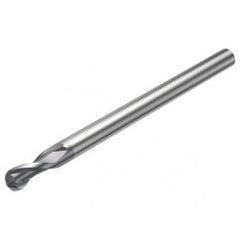 R216.42-12030-AQ18G P10 12mm 2 FL Solid Carbide Ball Nose End Mill w/Cylindrical Shank - Best Tool & Supply