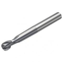 R216.62-02030-AO30G 1610 2mm 2 FL Solid Carbide Ball Nose End Mill spherical design w/Cylindrical Shank - Best Tool & Supply