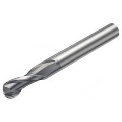 RA216.42-1630-AK08G 1610 6.35mm 2 FL Solid Carbide Ball Nose End Mill w/Cylindrical Shank - Best Tool & Supply