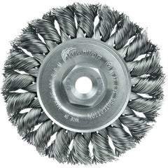 3″ Standard Twist Knot Wire Wheel, .014″ Steel Fill, 3/8″-24 UNF Nut - Best Tool & Supply
