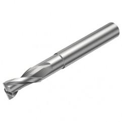 2P122-0400-NC H10F 4mm FL Straight Center Cut w/Cylindrical with Neck Shank - Best Tool & Supply