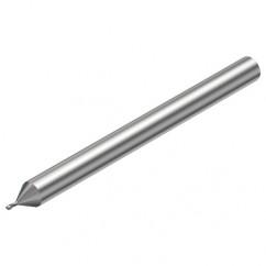 2P211-0040-PC 1620 0.4mm FL Straight Center Cut w/Cylindrical with Neck Shank - Best Tool & Supply