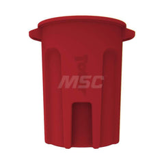 Trash Cans & Recycling Containers; Product Type: Trash Can; Container Capacity: 44 gal; Container Shape: Round; Lid Type: No Lid; Container Material: Plastic; Color: Red; Features: Integrated Handles Aids In Lifting Of Can & Improves Dumping Efficiency; R