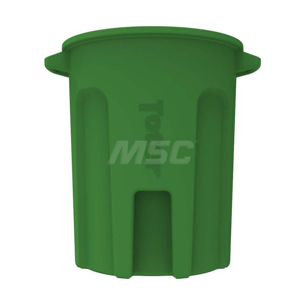 Trash Cans & Recycling Containers; Product Type: Trash Can; Container Capacity: 55 gal; Container Shape: Round; Lid Type: No Lid; Container Material: Plastic; Color: Lime Green; Features: Integrated Handles Aids In Lifting Of Can & Improves Dumping Effici