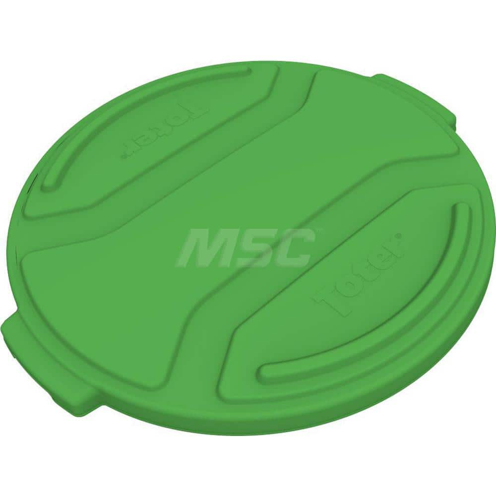 Trash Can & Recycling Container Lids; Lid Shape: Round; Lid Type: Flat; Container Shape: Round; Color/Finish: Lime Green; For Use With: Trash Cans; Material: Plastic; Overall Length: 24.60; Lid Length (Inch): 24.60; Height (Decimal Inch): 1.8; Height (Inc