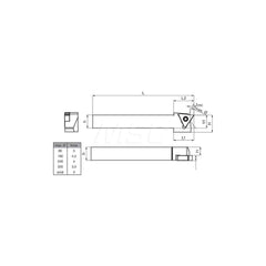 Guhring GH305.0500.500.00.04.R.IK External Right Hand NonFace Grooving Radial Grooving with Thru Coolant Holder 1/2″ Square Shank