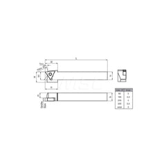 Guhring GH305.0500.500.00.08.R External Right Hand NonFace Grooving Radial Grooving Non-Coolant Holder 1/2″ Square Shank