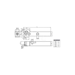 Guhring GH305.0625.500.00.04.L.IK.EST External Left Hand NonFace Grooving Radial Grooving with Adjustable Coolant Holder 5/8″ Square Shank