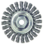 4" Diameter - 5/8-11" Arbor Hole - Knot Cable Twist Steel Wire Straight Wheel - Best Tool & Supply