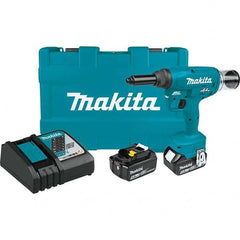 Makita - Cordless Riveters Fastener Type: Cordless Electric Riveter Closed End Rivet Capacity: All up to 1/4 - Best Tool & Supply