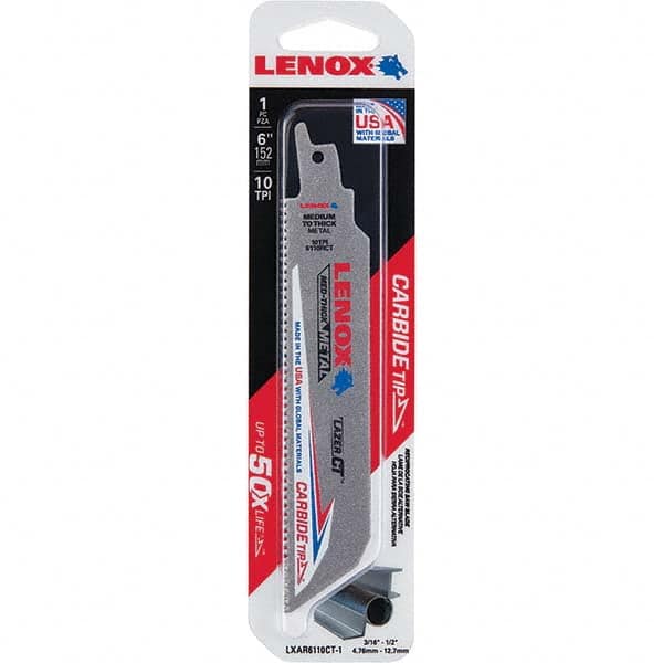 Lenox - Reciprocating Saw Blades Blade Material: Carbide Blade Length (Inch): 6 - Best Tool & Supply