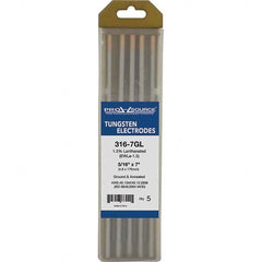 PRO-SOURCE - Tungsten Electrodes Type: 1.5% Lanthanated Diameter (Inch): 3/16 - Best Tool & Supply