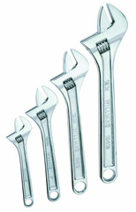 4 Piece Chrome Adjustable Wrench Set - Best Tool & Supply