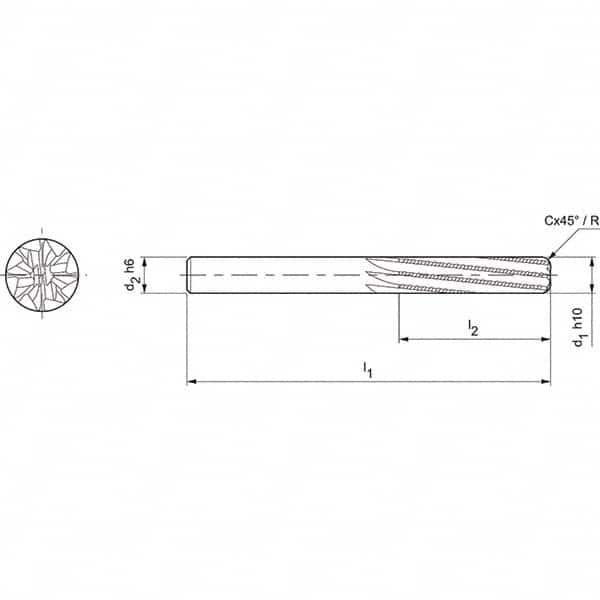 Mapal - Spiral Router Bits Cutting Diameter (mm): 20.00 Number of Flutes: 8 - Best Tool & Supply