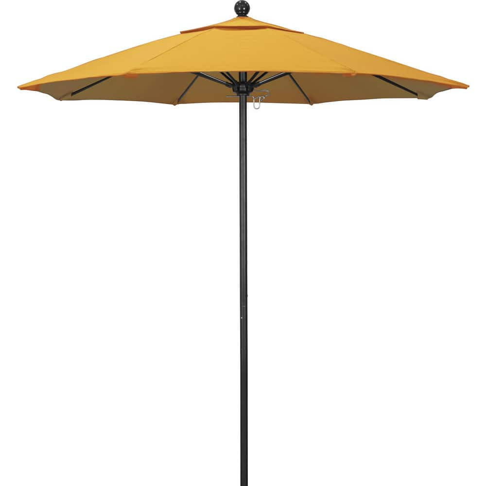 Patio Umbrellas; Diameter (Feet): 7.5; Height (Feet): 8.000; Fabric Color: Yellow; Base Included: No; Canopy Fabric: Pacifica; Fade Resistant: Yes; Additional Information: Push Lift; Frame Material: Aluminum