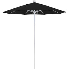 Patio Umbrellas; Diameter (Feet): 7.5; Height (Feet): 8.000; Fabric Color: Black; Base Included: No; Canopy Fabric: Pacifica; Fade Resistant: Yes; Additional Information: Push Lift; Frame Material: Aluminum