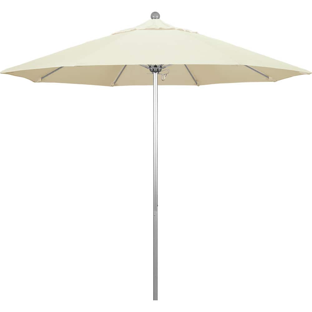 Patio Umbrellas; Diameter (Feet): 9; Height (Feet): 8.583; Fabric Color: Canvas; Base Included: No; Canopy Fabric: Pacifica; Fade Resistant: Yes; Additional Information: Push Lift; Frame Material: Aluminum