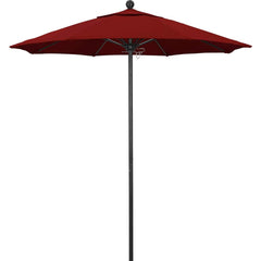 Patio Umbrellas; Diameter (Feet): 7.5; Height (Feet): 8.000; Fabric Color: Red; Base Included: No; Canopy Fabric: Pacifica; Fade Resistant: Yes; Additional Information: Push Lift; Frame Material: Aluminum