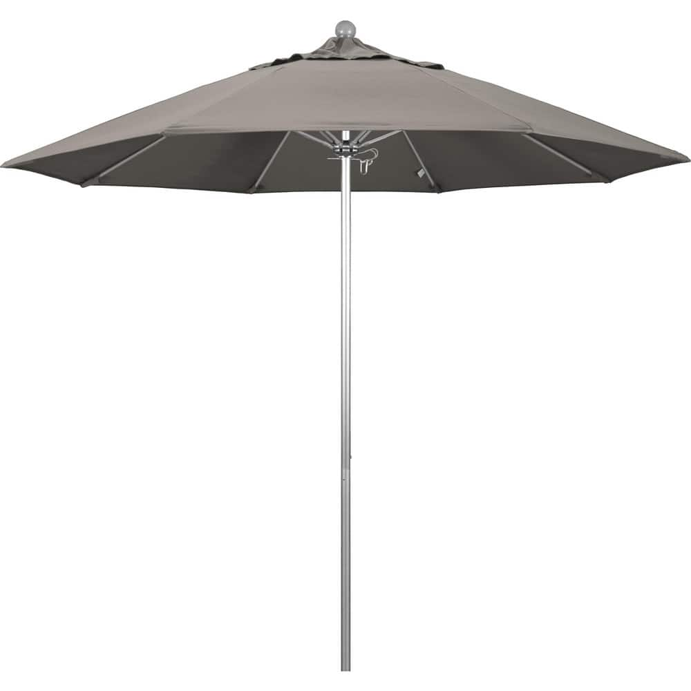 Patio Umbrellas; Diameter (Feet): 9; Height (Feet): 8.583; Fabric Color: Taupe; Base Included: No; Canopy Fabric: Pacifica; Fade Resistant: Yes; Additional Information: Push Lift; Frame Material: Aluminum