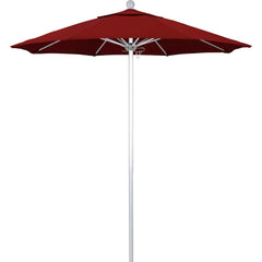 Patio Umbrellas; Diameter (Feet): 7.5; Height (Feet): 8.000; Fabric Color: Red; Base Included: No; Canopy Fabric: Pacifica; Fade Resistant: Yes; Additional Information: Push Lift; Frame Material: Aluminum