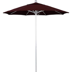 Patio Umbrellas; Diameter (Feet): 7.5; Height (Feet): 8.000; Fabric Color: Burgundy; Base Included: No; Canopy Fabric: Pacifica; Fade Resistant: Yes; Additional Information: Push Lift; Frame Material: Aluminum