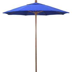 Patio Umbrellas; Diameter (Feet): 7.5; Height (Feet): 8.000; Fabric Color: Royal Blue; Base Included: No; Canopy Fabric: Olefin; Fade Resistant: Yes; Additional Information: Push Lift; Frame Material: Aluminum