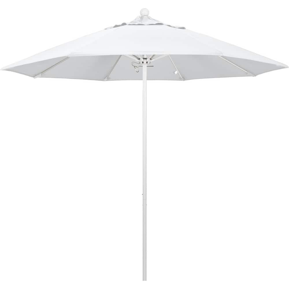 Patio Umbrellas; Diameter (Feet): 9; Height (Feet): 8.583; Fabric Color: Natural; Base Included: No; Canopy Fabric: Pacifica; Fade Resistant: Yes; Additional Information: Push Lift; Frame Material: Aluminum