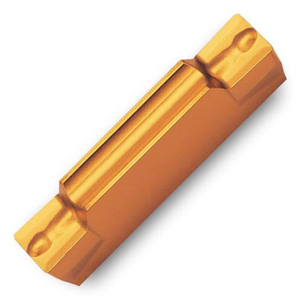 Grooving Insert: TDTT TT9080, Solid Carbide TiAlN & TiN Finish, Neutral, 0.157″ Cutting Width, Series TDT-E