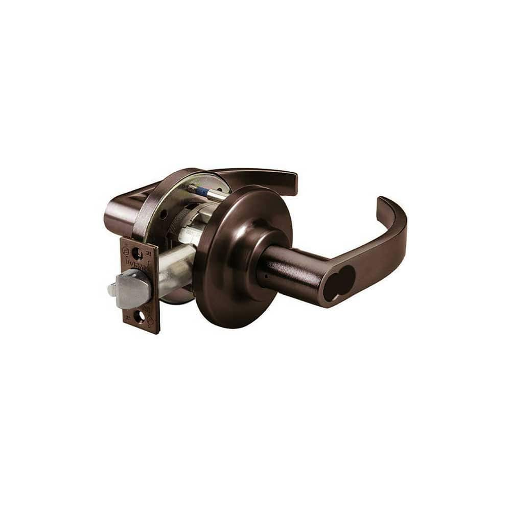 Lever Locksets; Type: Classroom; Key Type: Keyed Different; Strike Type: ANSI 4-7/8; Finish/Coating: Oil Rubbed Bronze; Material: Steel; Material: Steel; Door Thickness: 1-3/4″ ™2-1/4″ ™; Backset: 2.75; Lockset Grade: Grade 1; Cylinder Type: SFIC Less Cor