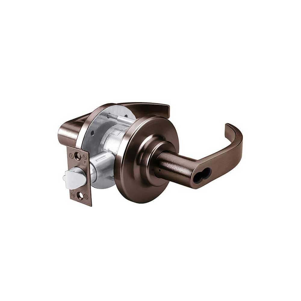 Lever Locksets; Type: Classroom; Key Type: Keyed Different; Strike Type: ANSI 4-7/8; Finish/Coating: Oil Rubbed Bronze; Material: Steel; Material: Steel; Door Thickness: 1-3/8 ™1-3/4; Backset: 2.75; Lockset Grade: Grade 2; Cylinder Type: SFIC Less Core; M