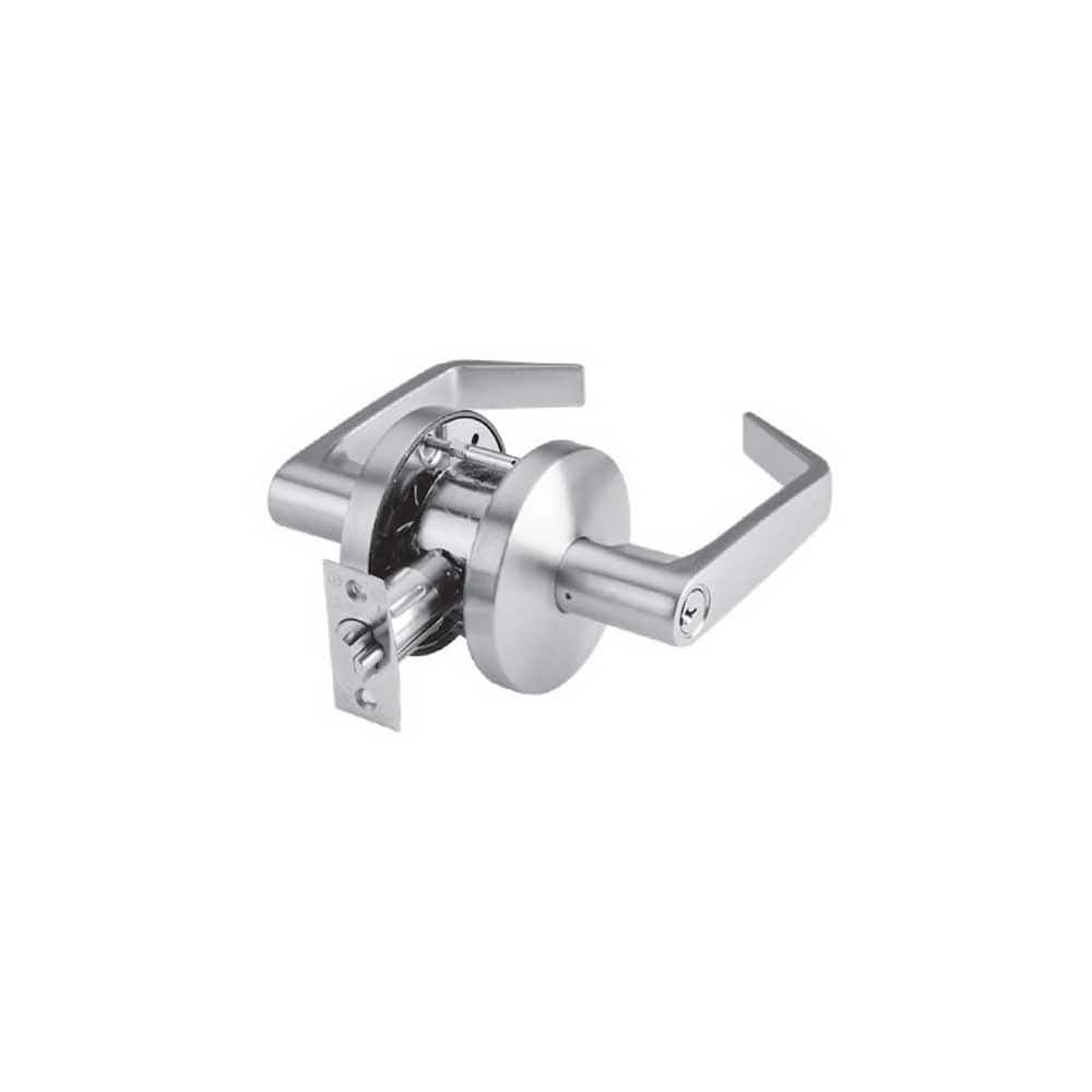 Lever Locksets; Type: Exit; Key Type: Keyed Different; Strike Type: ANSI 4-7/8; Finish/Coating: Satin Chrome; Material: Steel; Material: Steel; Door Thickness: 1-3/8 ™1-3/4; Backset: 2.75; Lockset Grade: Grade 2; Cylinder Type: None; Minimum Order Quantit