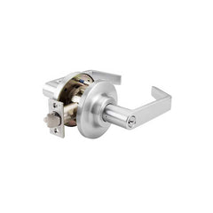 Lever Locksets; Type: Classroom Intruder; Key Type: Keyed Different; Strike Type: ANSI 4-7/8; Finish/Coating: Satin Chrome; Material: Steel; Material: Steel; Door Thickness: 1-3/4″ ™2-1/4″ ™; Backset: 2.75; Lockset Grade: Grade 1; Cylinder Type: Conventio