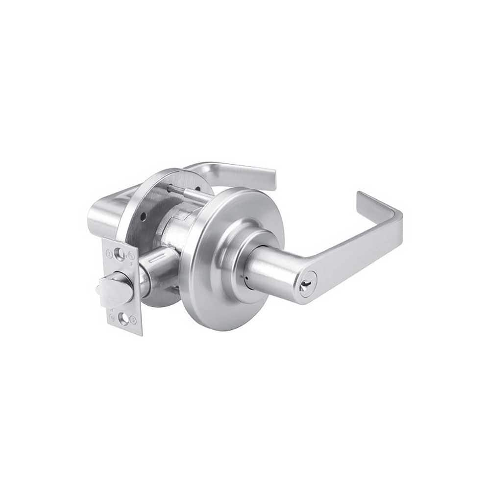 Lever Locksets; Type: Entry; Key Type: Keyed Different; Strike Type: ANSI 4-7/8; Finish/Coating: Satin Chrome; Material: Steel; Material: Steel; Door Thickness: 1-3/8 ™1-3/4; Backset: 2.75; Lockset Grade: Grade 2; Cylinder Type: Conventional; Minimum Orde