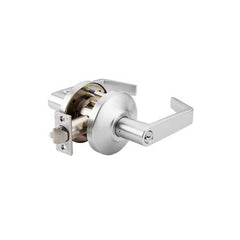 Lever Locksets; Type: Classroom Intruder; Key Type: Keyed Different; Strike Type: ANSI 4-7/8; Finish/Coating: Satin Chrome; Material: Steel; Material: Steel; Door Thickness: 1-3/4″ ™2-1/4″ ™; Backset: 2.75; Lockset Grade: Grade 1; Cylinder Type: Conventio