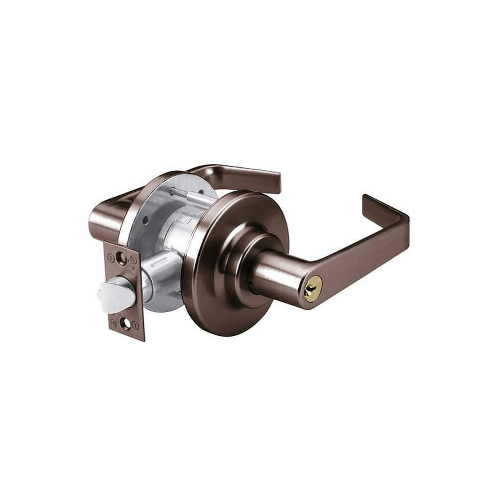 Lever Locksets; Type: Storeroom; Key Type: Keyed Different; Strike Type: ANSI 4-7/8; Finish/Coating: Oil Rubbed Bronze; Material: Steel; Material: Steel; Door Thickness: 1-3/8 ™1-3/4; Backset: 2.75; Lockset Grade: Grade 2; Cylinder Type: Conventional; Min