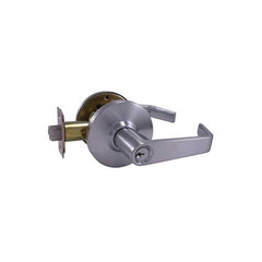 Lever Locksets; Type: Classroom; Key Type: Keyed Different; Strike Type: ASA Strike; Finish/Coating: Satin Chrome; Material: Brass/Zinc; Material: Brass/Zinc; Door Thickness: 1-3/4-2; Backset: 2.75; Lockset Grade: Grade 2; Cylinder Type: Conventional; Min