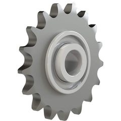 Chain Idler Sprockets; Bore Diameter: 17.0000; Pitch: 0.625 in; Compatible Shaft Diameter: 0.669 in; Number Of Strands: 1; Bearing Type: Ball; Material: Glass Reinforced Nylon; Number of Teeth: 15; Minimum Order Quantity: Glass Reinforced Nylon; Shaft Dia