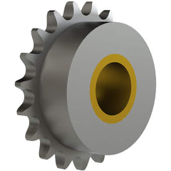 Chain Idler Sprockets; Bore Diameter: 0.5000; Hub Diameter: 1.5000; Pitch: 0.75 in; Compatible Shaft Diameter: 0.5 in; Number Of Strands: 1; Bearing Type: Plain; Material: Steel; Number of Teeth: 14; Minimum Order Quantity: Steel; Shaft Diameter (Inch): 0