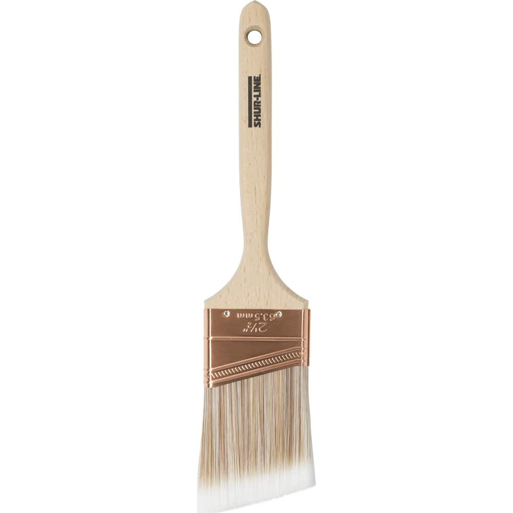 Paint Brush: Nylon Polyester & Synthetic, Synthetic Bristle 7-1/2″ Sash, Wood Handle, for Latex Flat & Water