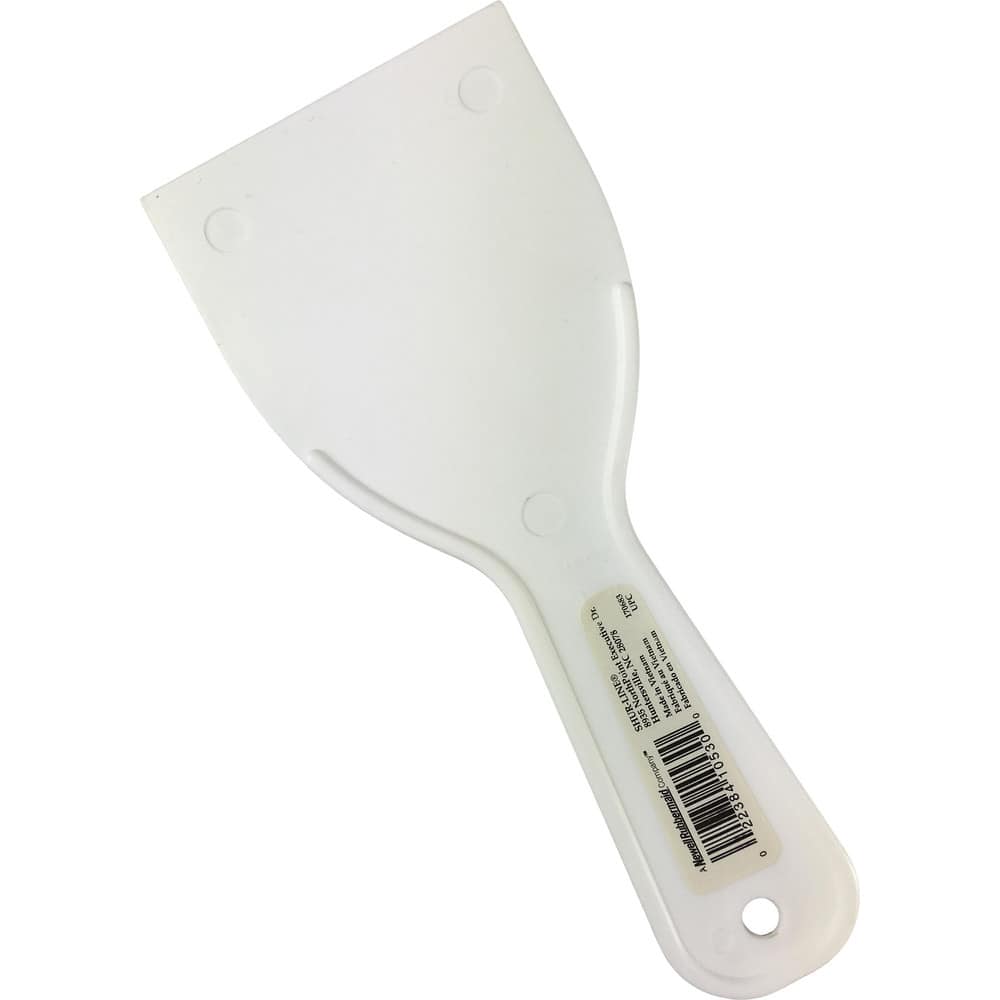 Putty Knife: Plastic, 3″ Wide Flexible, Plastic Handle