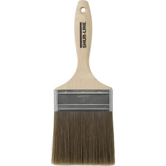 Paint Brush: Polyester, Synthetic Bristle 6-1/4″ Beavertail, Wood Handle, for Latex Flat & Water