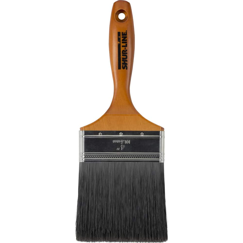 Paint Brush: Polyester, Synthetic Bristle 6-1/4″ , Wood Handle, for Latex Flat & Water