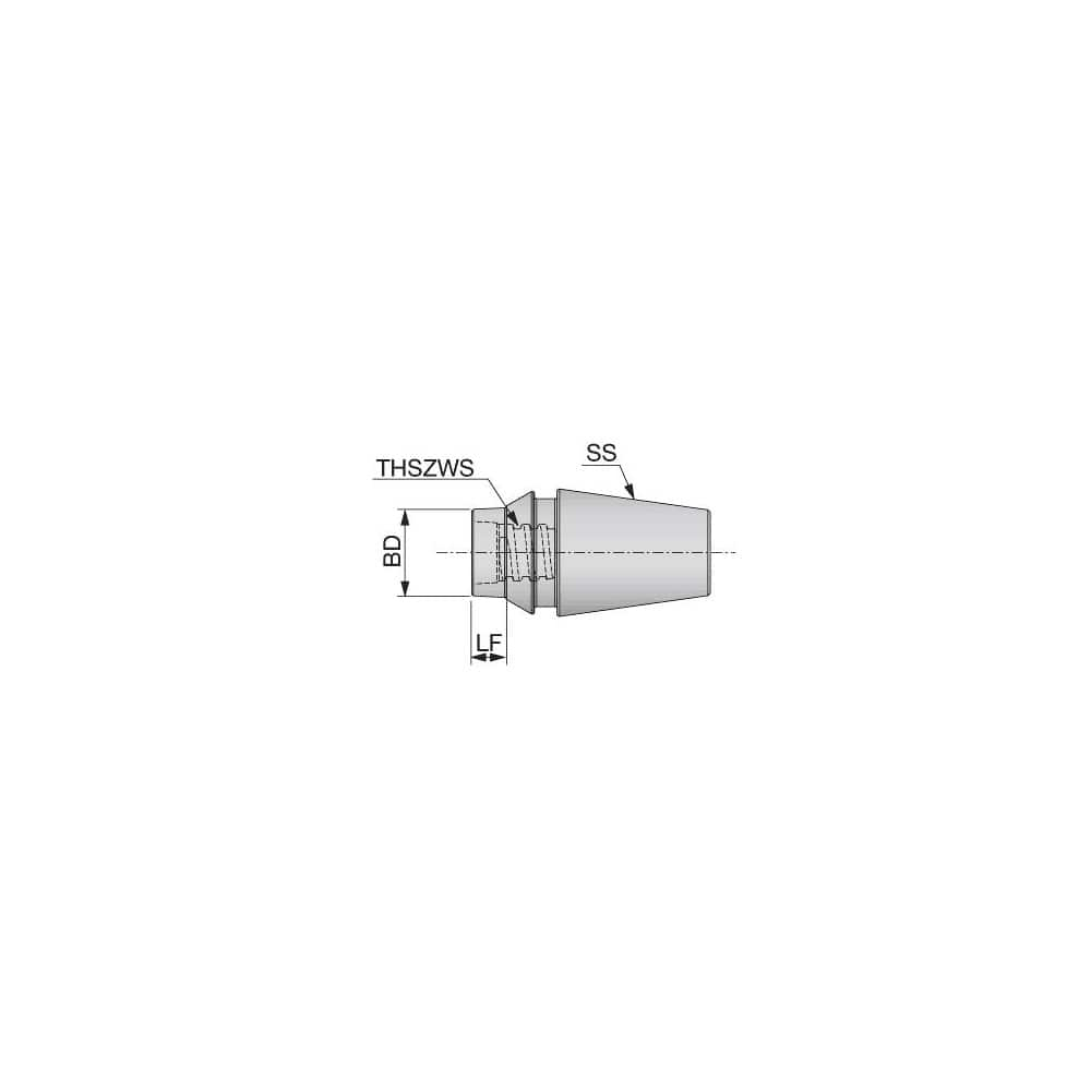 Modular Tool Holding System Adapter: S05 Modular Connection, ER16 Taper 7.9″ Body Dia, 39″ OAL