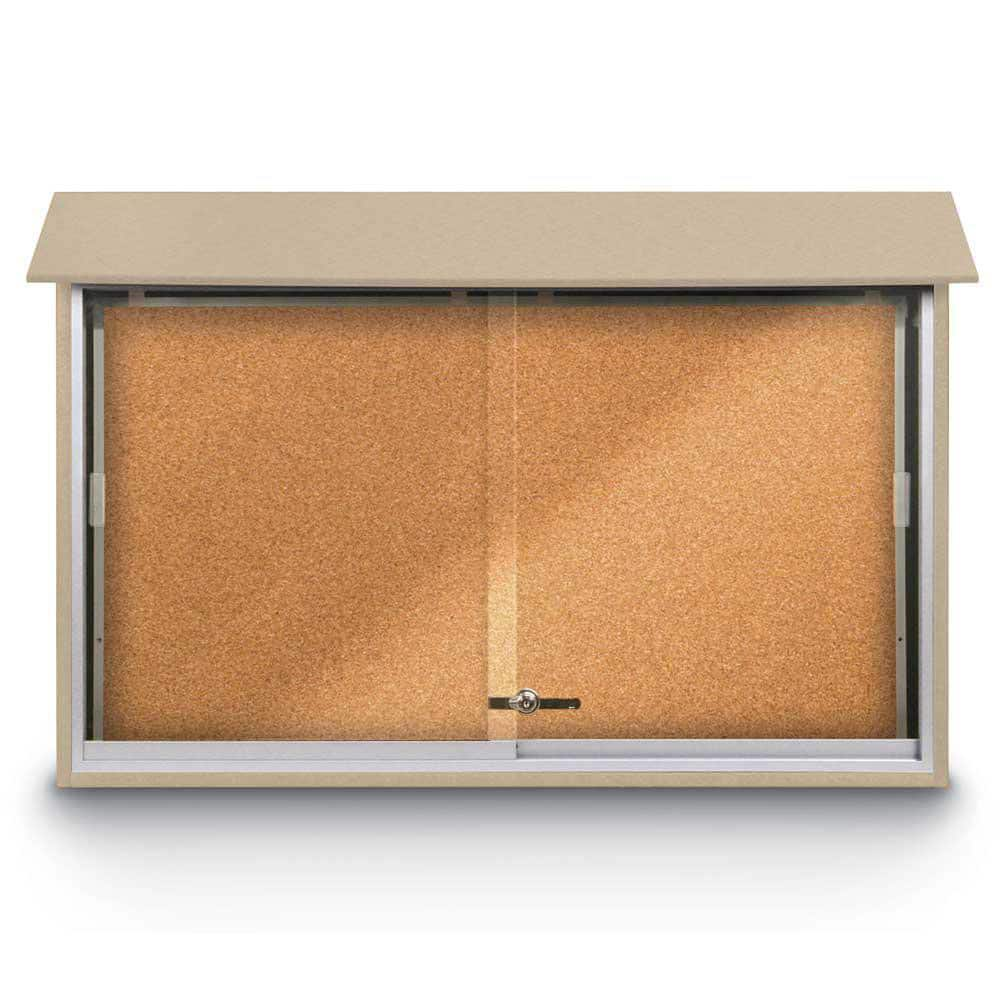 Cork Bulletin Boards; Bulletin Board Type: Enclosed Cork Bulletin Boards; Board Color: Natural Cork; Material: Recycled Plastic; Cork Over Fiberboard; Width (Inch): 45; Overall Height: 30; Overall Thickness: 5.5; Frame Material: Recycled Plastic; Overall