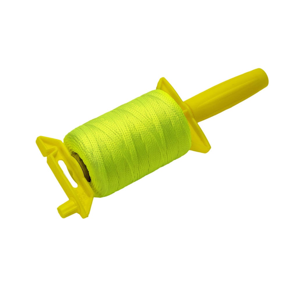 Twine; Type: Mason Line; Material: Nylon; Twine Construction: Twisted; Color: Yellow; Overall Diameter: 0.060; Breaking Strength (Lb.): 120.000; Twine Size: #18; Length (Feet): 500.00; Twine Size: #18; Diameter (Decimal Inch): 0.060; Color: Yellow; Overal