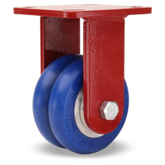 Rigid Top Plate Caster: Polyurethane on Aluminum, 4″ Wheel Dia, 2″ Wheel Width, 720 lb Capacity, 5-5/8″ OAH 4.5″ Plate Length, 4″ Plate Width, Non-Marking